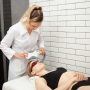 cosmetologist woman performs procedure